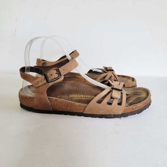 Birkenstock Bali EU 40 Medium/Narrow Tan Brown Ankle Buckle Two Strap Sandals - Picture 1 of 16